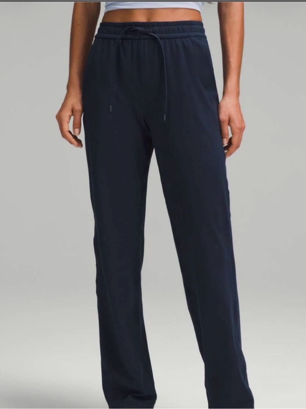 Lululemon Soft Jersey Straight Leg MR Pant Regular Size 6 NWT True Navy
